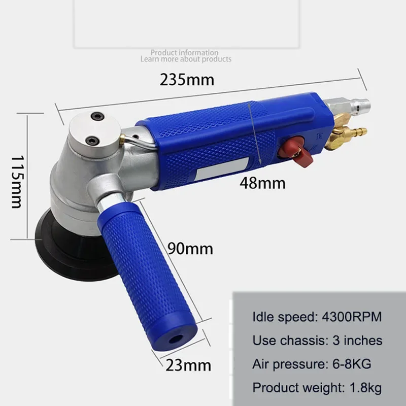 Nouveau Moulin à eau pneumatique à Injection d'eau, Machine de polissage d'eau pour marbre, granit, pierre artificielle