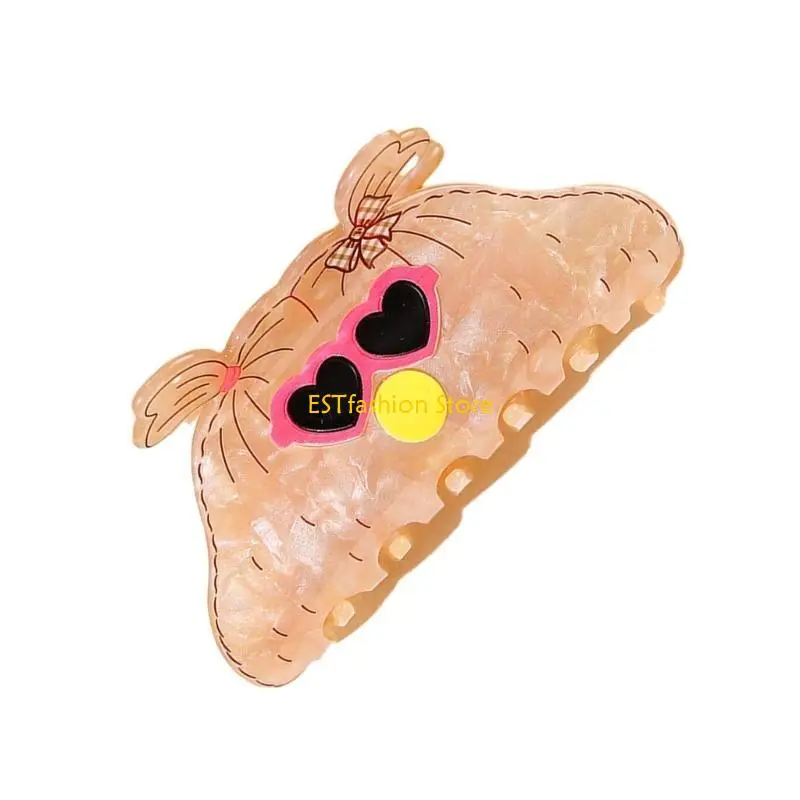 y5gc-adorkable-ヘアクリップ-ノンスリップ-カラフル-ヘア爪クリップ-ピエロ-房付き