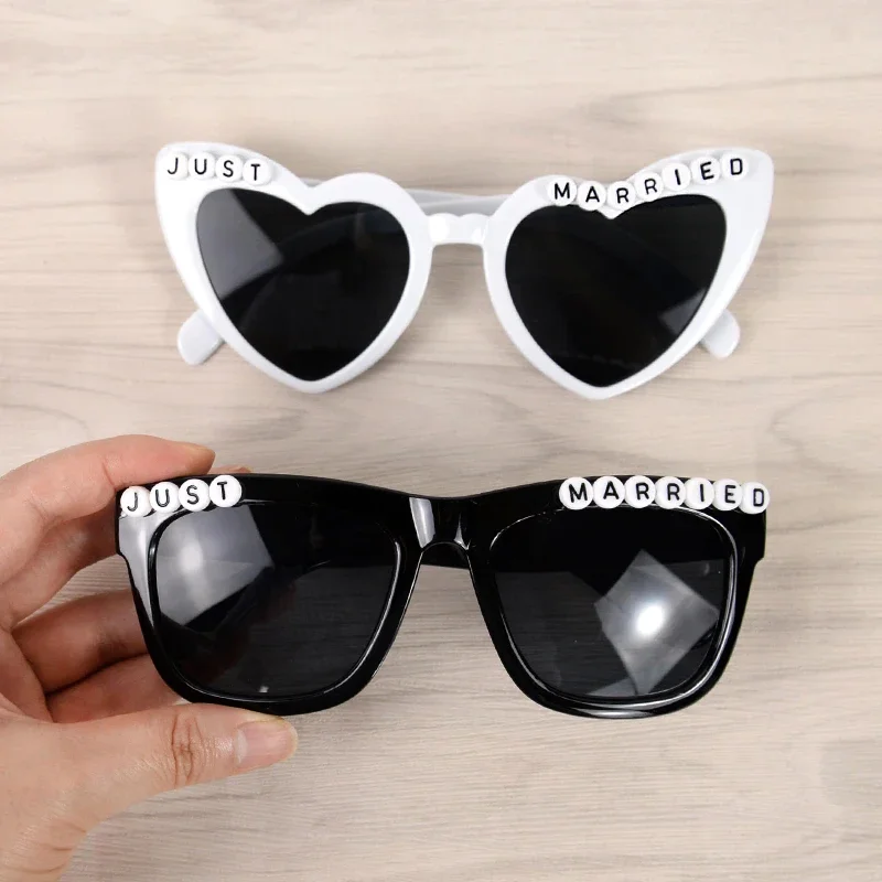 Just Married Sunglasses Wedding Bridal Shower Decoration Bride Groom Team Bride Glasses Bridesmaid Gift Bachelorette Party Decor