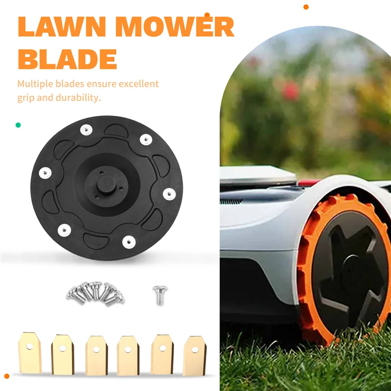قرص A93Z 6 شفرات مع 6 شفرات متوافقة مع جزازة العشب الآلية Segway Navimow I105N وI108N وI110N، مع