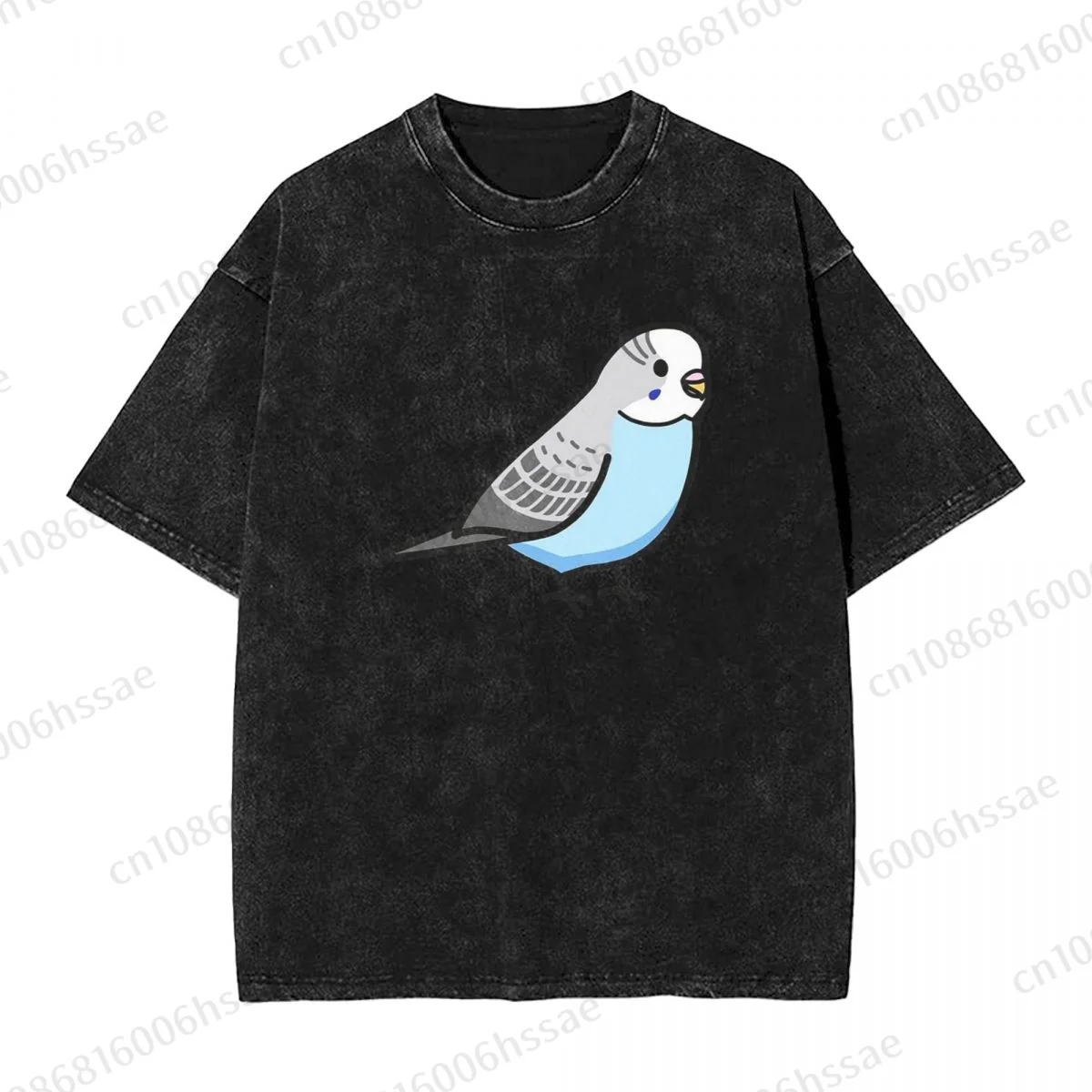 Budgie Men's Vintage Short Sleeve T Shirts Hip Hop Cotton Tee shirt Summer T-shirt