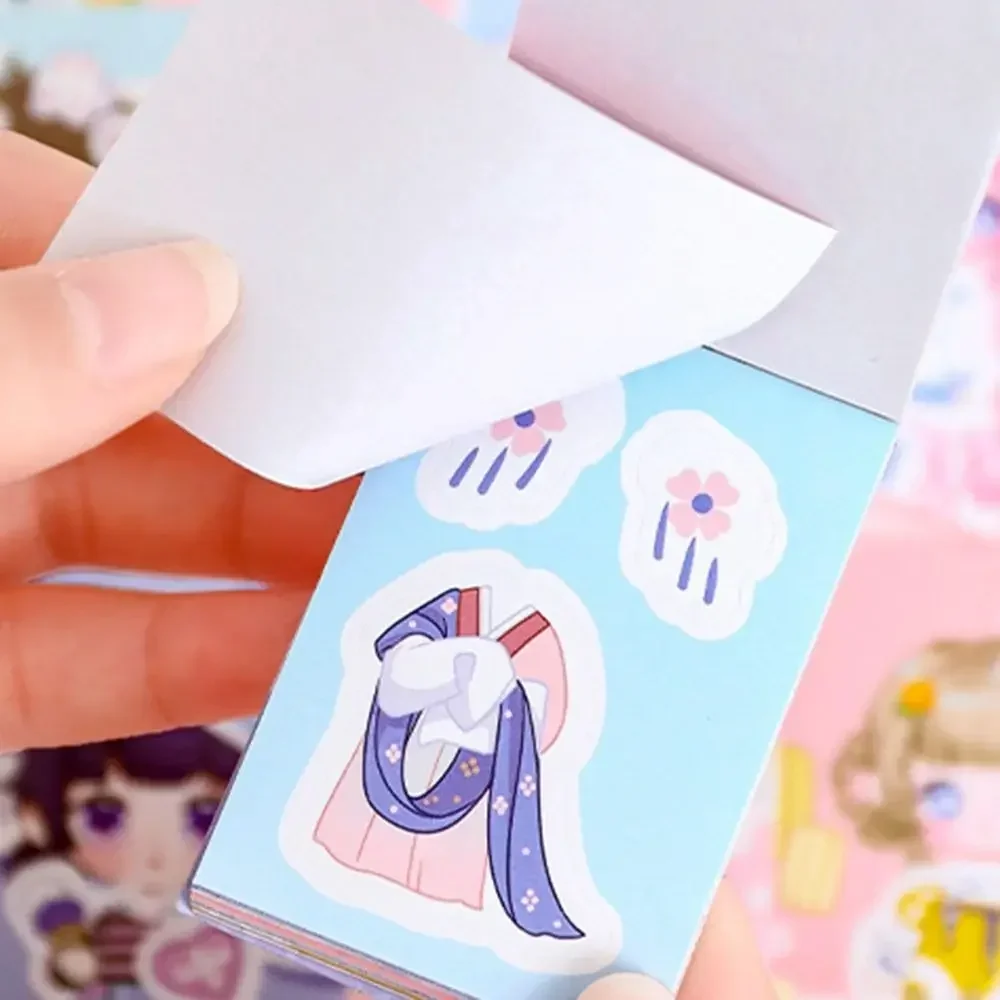 50 قطعة فتاة ماكياج لطيف ملصق كتاب صغير الكرتون سجل القصاصات ملصق ملصقات الهاتف المحمول #4
