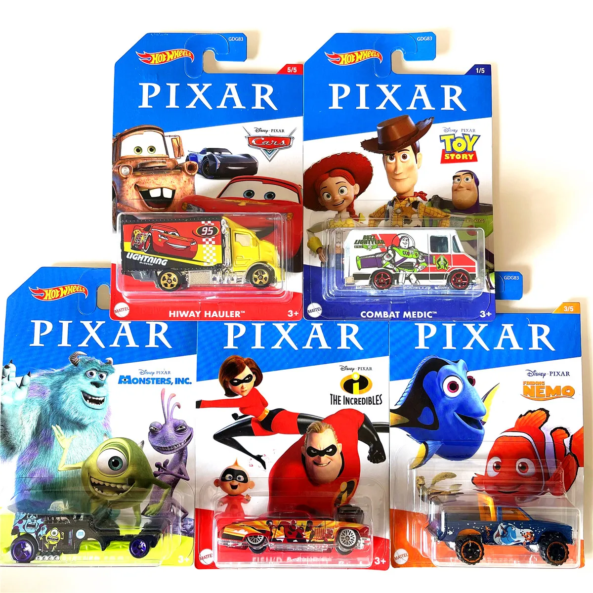 

5 Pack Hot Wheels 1:64 Cars Disney Pixar Toy Story Hotwheels Diecast Car Model Diecasts & Toy Vehicles 1/64 Toys for Boys Gifts