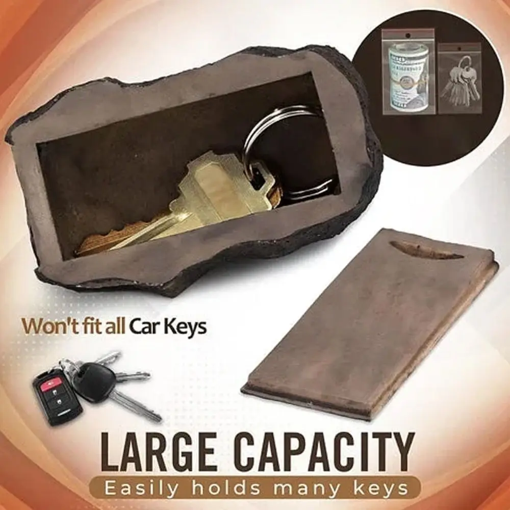 Garden Stone Hide Spare Key Box Fake Rock Key Hider Decoration Spare Key Outdoor Security Storage Box Mini locker