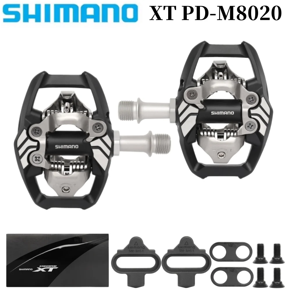 

SHIMANO DEORE XT PD M8020 MTB Pedal Mountain Bike Self-Locking Pedal With SM SH51 Cleat Set Shimano Original Bicycele Pedals