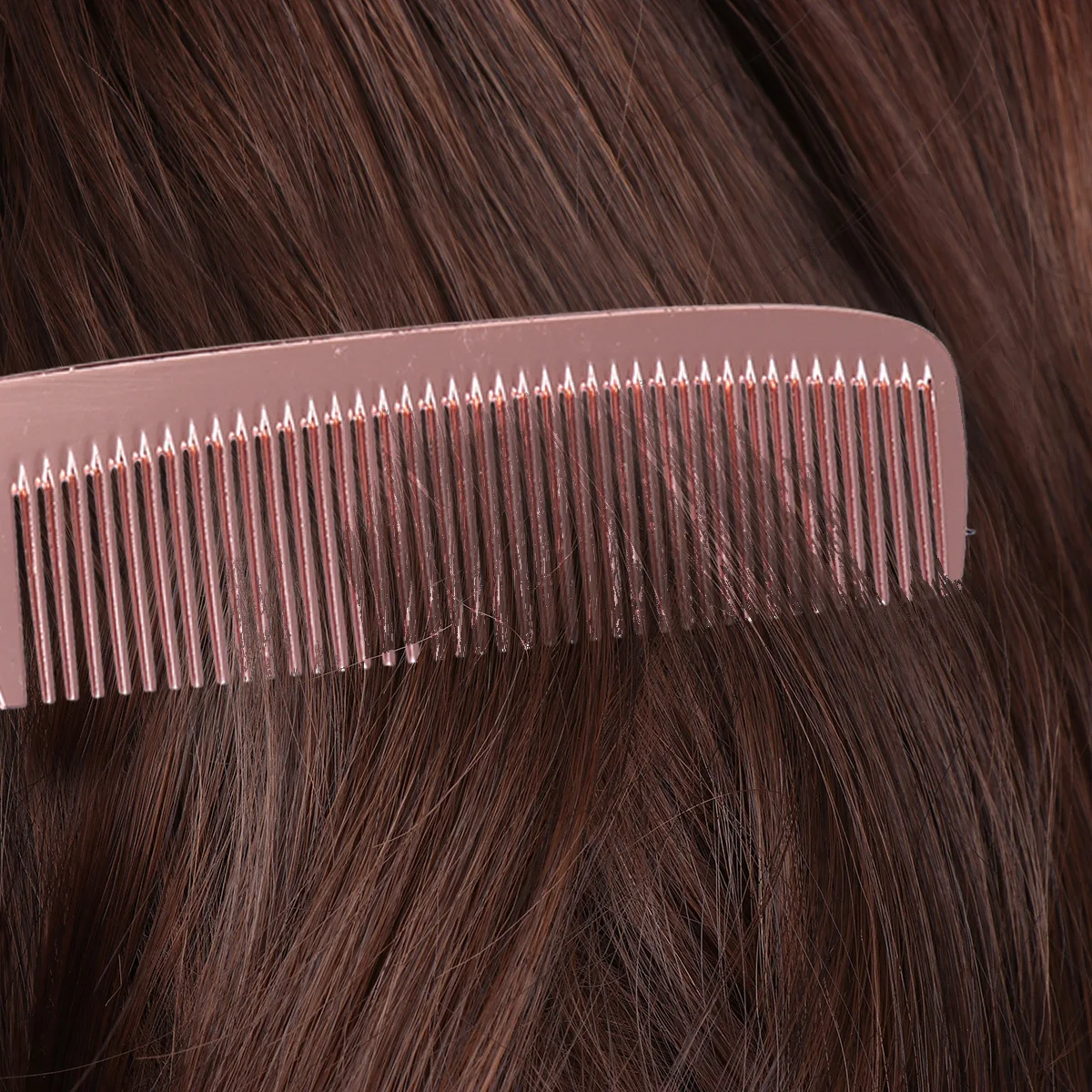 

2Pcs Stainless Steel Comb Set Rose Pink Large Size Fine Hairstyling Hair Spray Organizer Massage Comb for Scalp Care