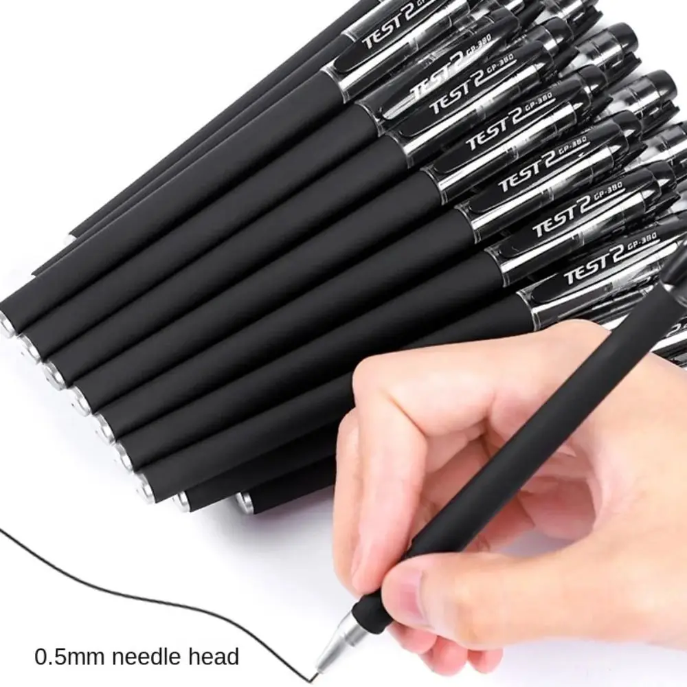 5pcs Office Accessories 0.5mm Gel Pen Black/Blue/Red Frosted Ballpoint Pens Signature Neutral Pens Carbon Pen Drawing