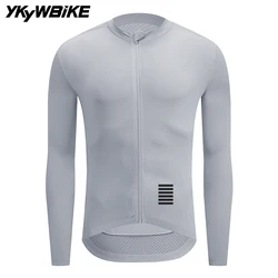 YKYWBIKE Men's Cycling Jersey Long Sleeve Spring Road Bike Shirt Pro Team Bicycle Clothes Riding Jersey