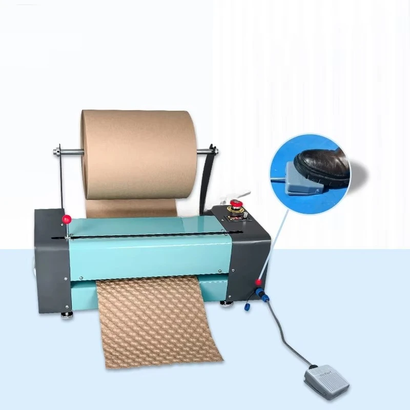 Semi Automatic  Recyclable Kraft Paper Bubble Press Machine Customizable Paper Bubble Produce  Making Machine  Shock Protection