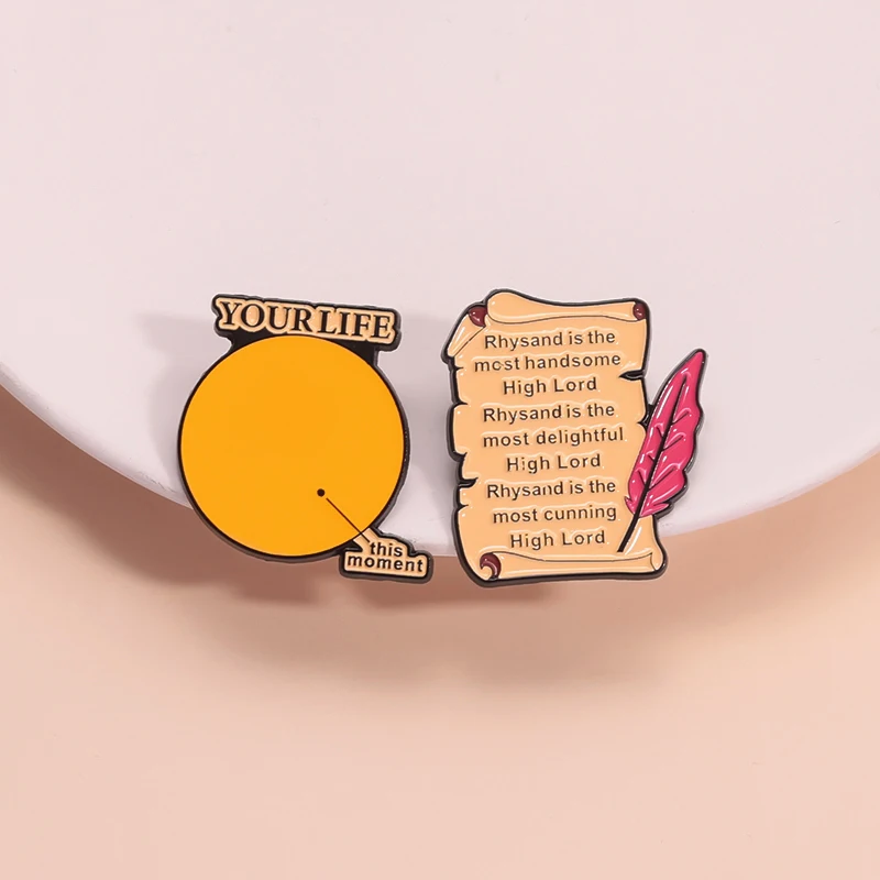 Rhysand Is The Most Delightful Funny Phrases Enamel Pins Your Life This Moment Brooches Lapel Badges Jewelry Gift For Friends