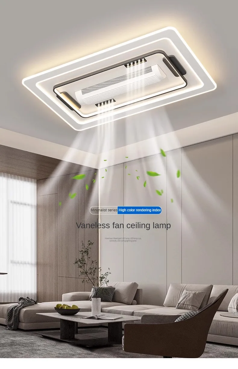 Imagem -06 - Modern Nordic Estilo Ventilador de Teto com Luz Led Bladesess Fan Lâmpada Led para Quarto Sala de Estar Escritório