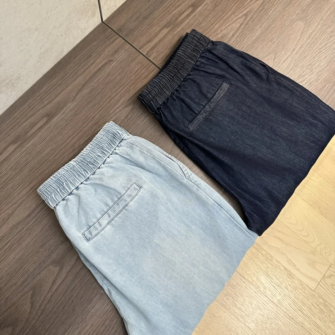 

Kiton Italian Washed Versatile Elastic Waist Small Straight Jeans 25ss