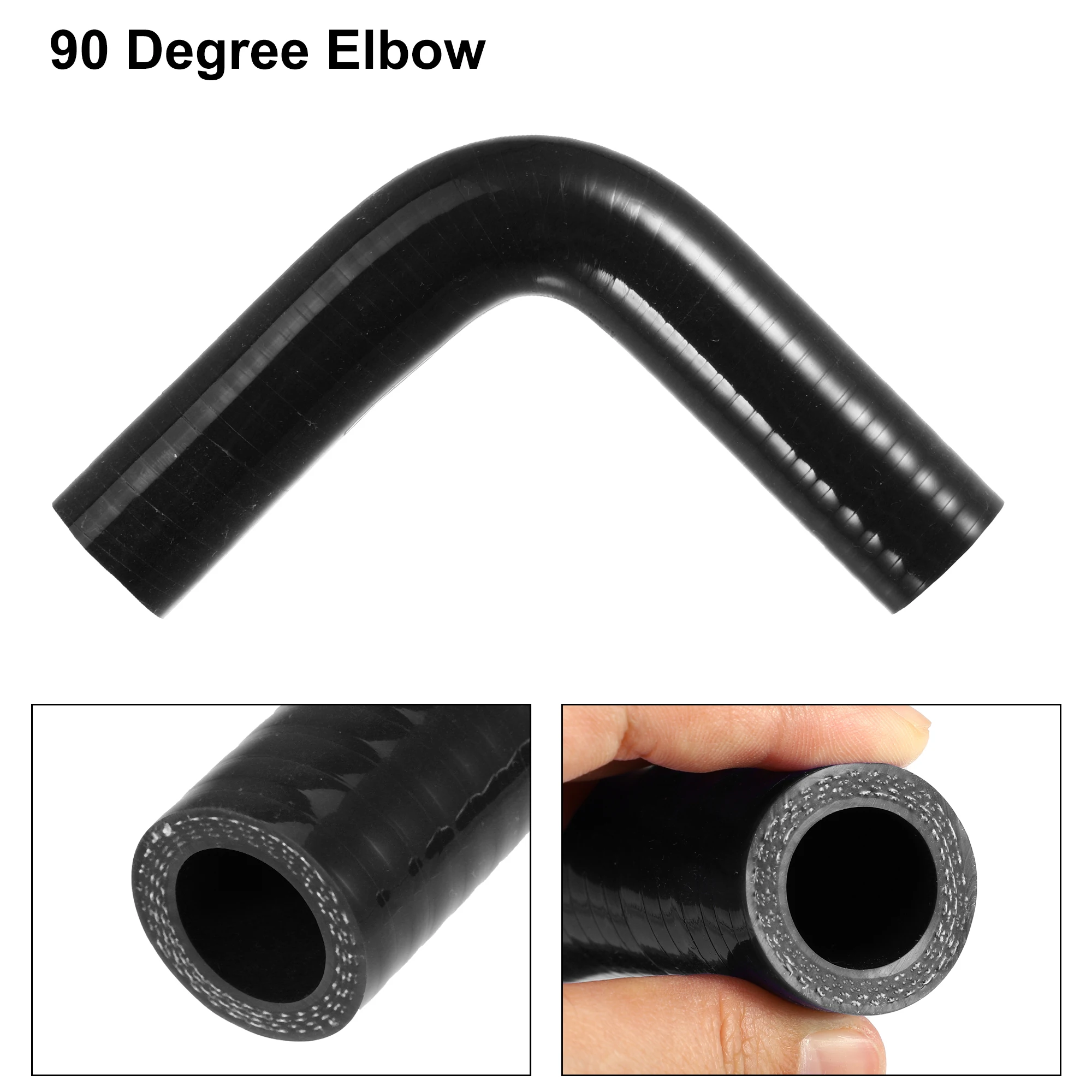 UXCELL 1 Set 19mm 57mm 63mm 76mm ID 90 Degree Elbow Engine Silicone Hose for Car Intercooler Intake Piping w/ 2 Pcs Clamps