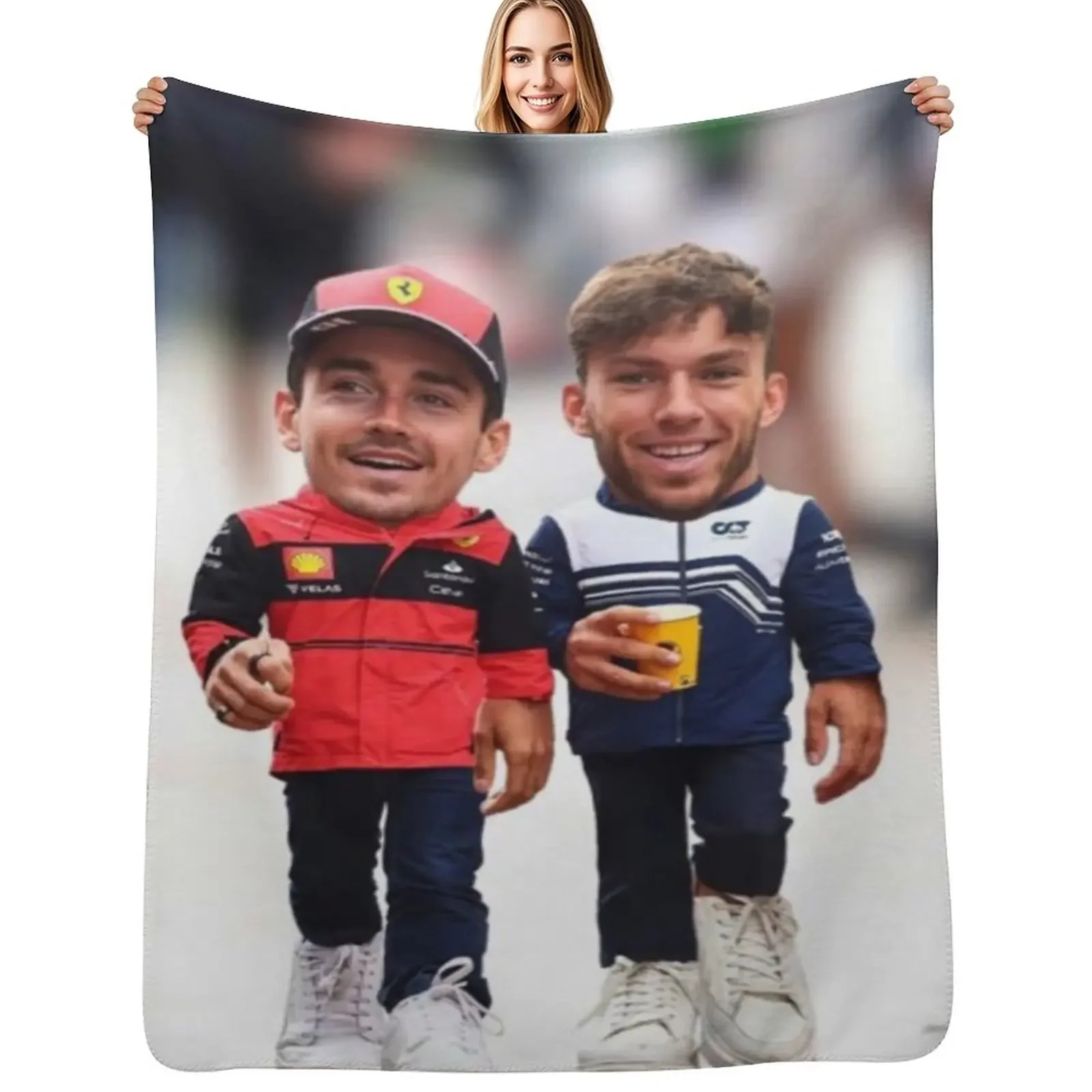 

Pierre Gasly with Lercrec Throw Blanket Stuffeds Nap Camping Soft Big Blanket