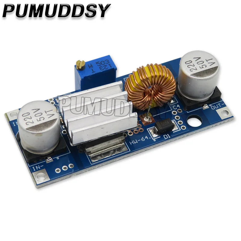 5A DC-DC 4-38V To 1.25-36V 24V 12V 9V 5V Step Down Adjustable Power Supply Module LED Lithium Charger With Heat Sink XL4015