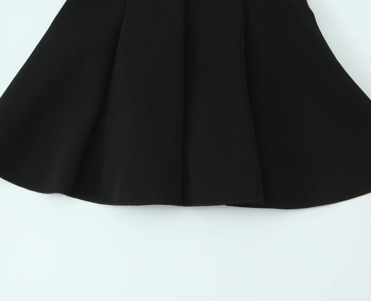 여성용 비즈 장식 블랙 탑 민소매 주름 드레스 밑단 스타일 블라우스 셔츠