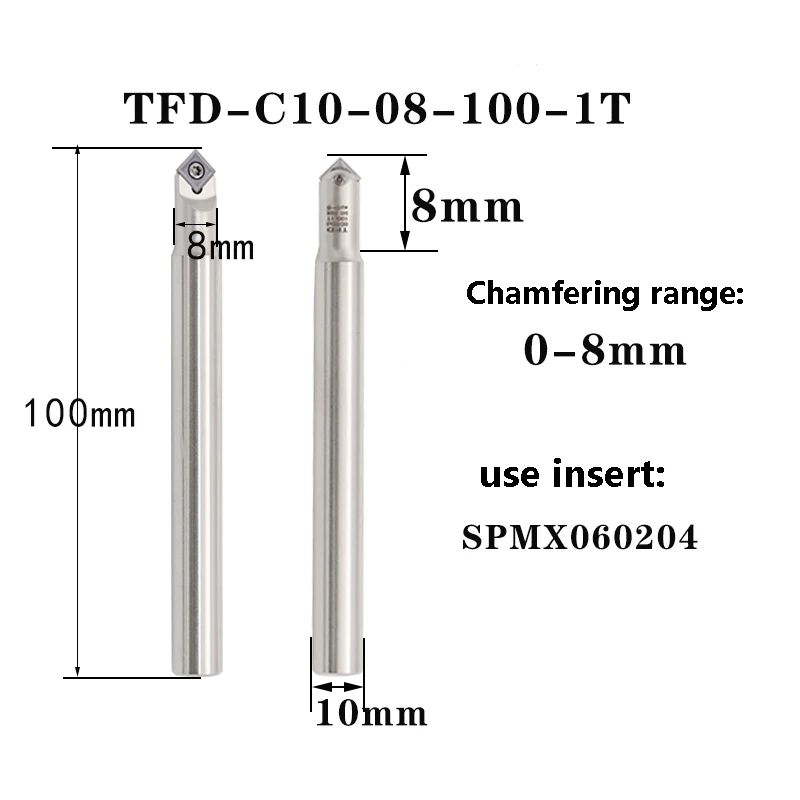 BEYOND 45 Degree B45 TFD45 C16-16-110 C12 C20 Chamfering Cutter Lathe End Mill Milling Knife CNC Holder Use Insert SPMG06 SCMT09