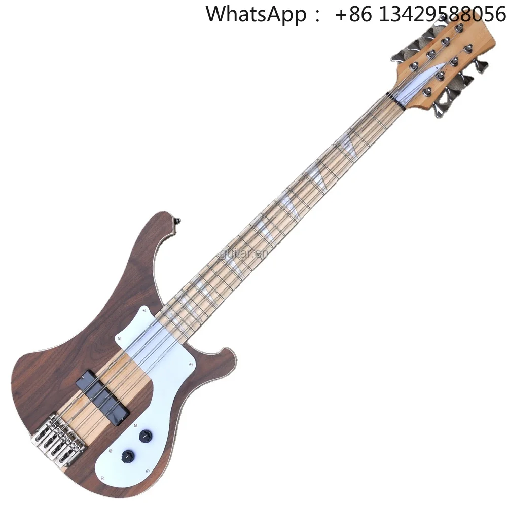 Flyoung 8 Strings Electric Bass Guitar Factory High QUality Guitars Walnut Body Neck Through Body Bass