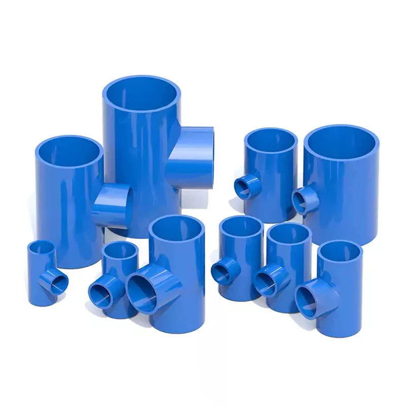 1PCS Blue Reducing 3 Ways Connector PVC Pipe Fitting Garden Water Fish Tank Connector ID 20/25/32/40/50/63/75/90/110/125/160mm