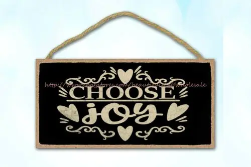 wooden grocery plaque choose joy Christian inspirational quote wood sign