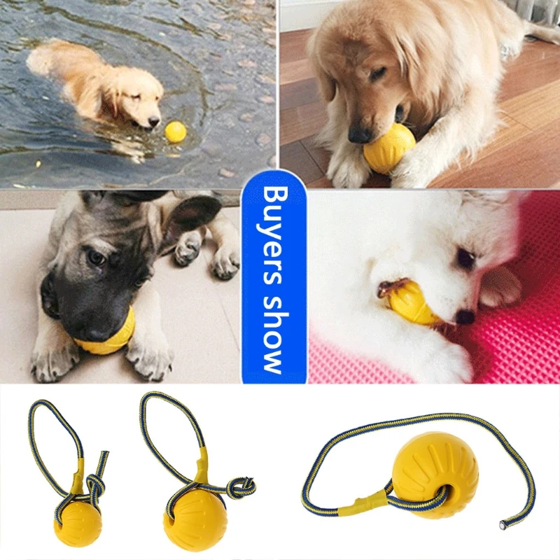 Dog Ball with Rope Pet Interactive Toy Balls for Pet Dog Outdoor Indoor DropShipping