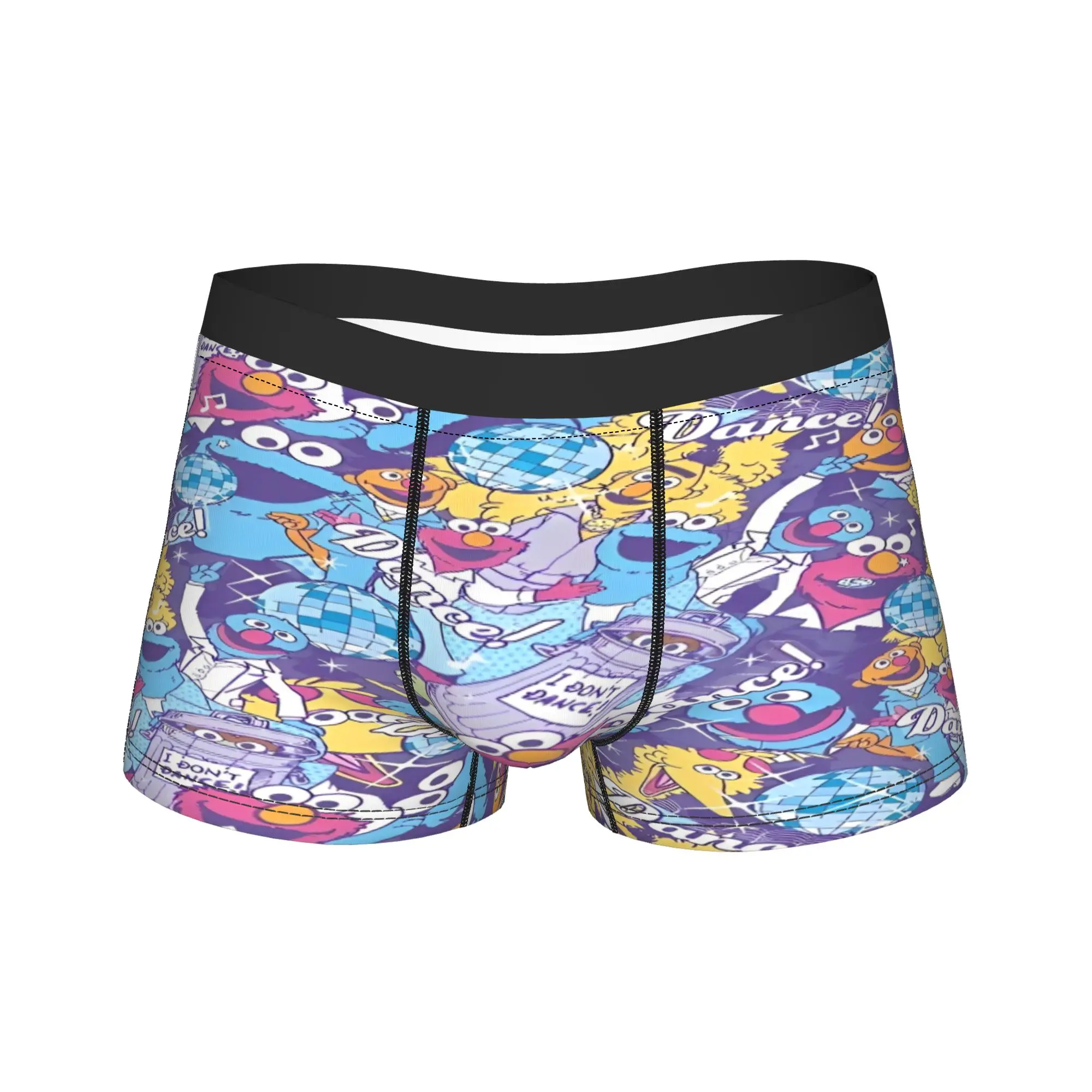 Sesames Streets Boxershorts  3D Pouch Underwear High Quality Print Boxer Brief Sexy Soft Man Underpants Large Size