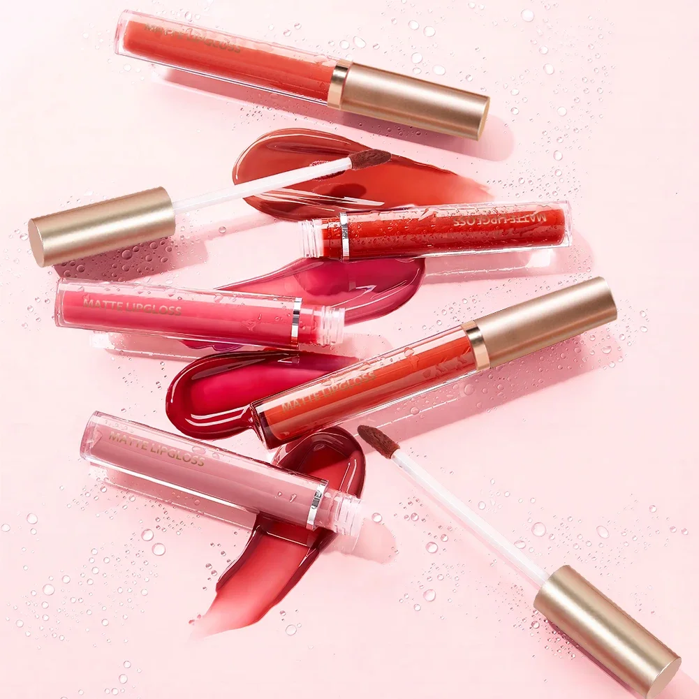 2024 New Matte Lip Gloss Beauty Sexy Long Lasting Non-stick Cup Nude Red Liquid Lipstick Makeup for Women Lip Gloss Cosmetics