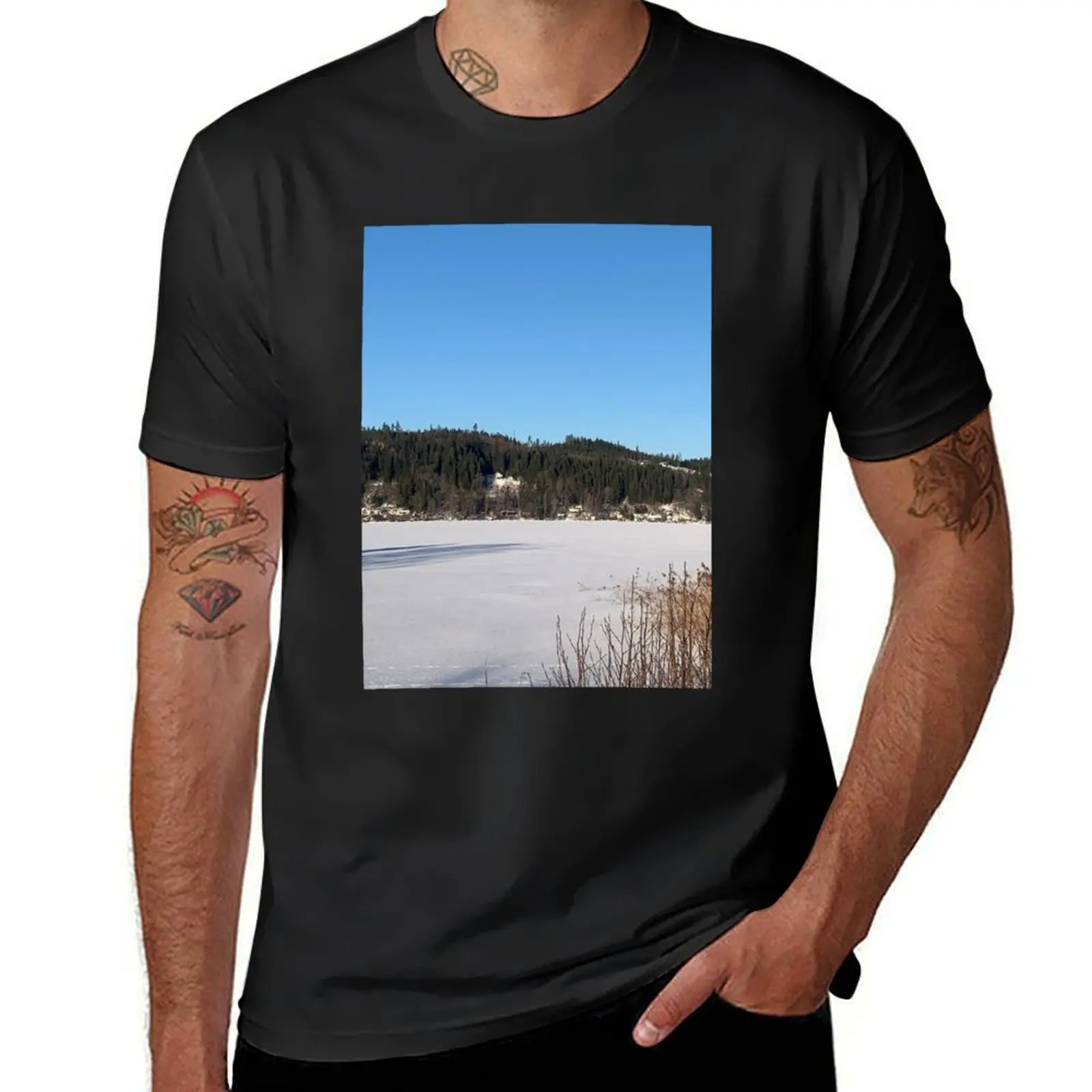 Frozen Lake T-Shirt blacks vintage clothes shirts graphic tees plus size tops plain t shirts men