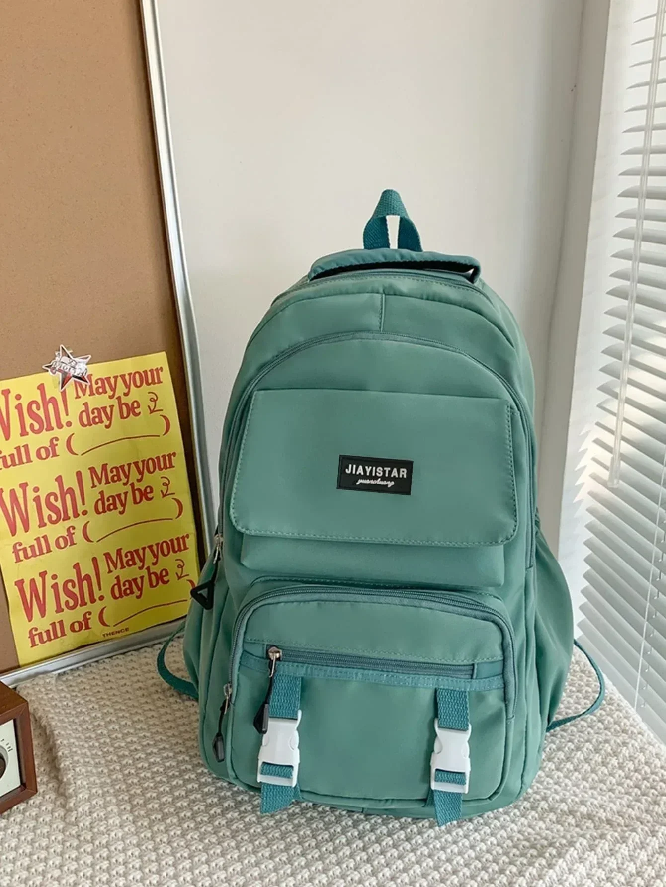 Waterproof,Portable Letter Patch Decor Functional Backpack School Bag For Graduate, Teen Girls, Freshman, Sophomore, Junior & Senior In College, & High School, Perfect For Outdoors ,Travel & Back To School, School Supplies,School Backpack,