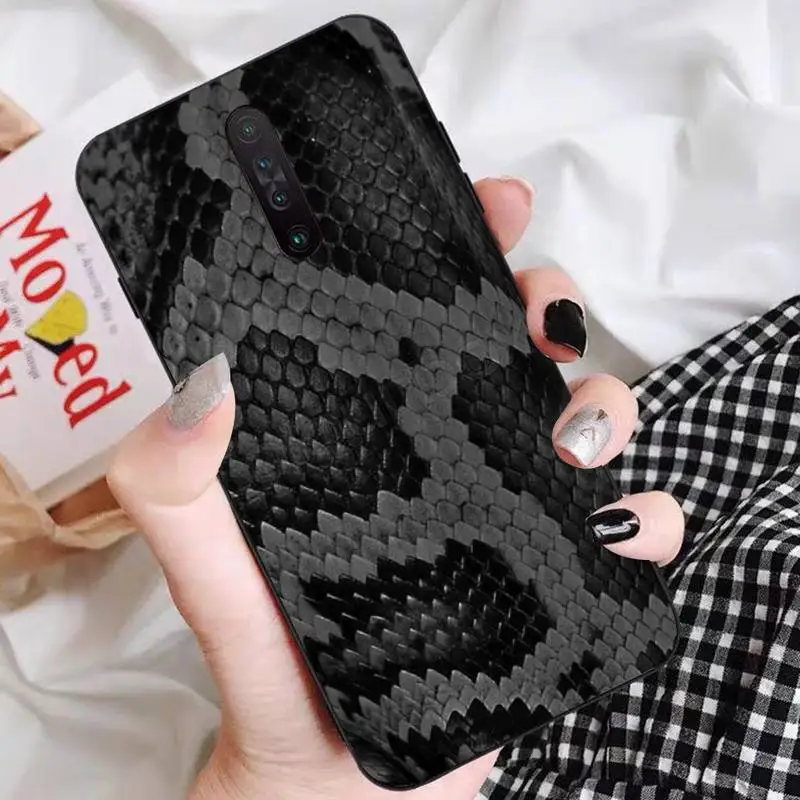 FHNBLJ Snake Skin Phone Case for Redmi 5 6 7 8 9 A 5plus K20 4X S2 GO 6 K30 pro