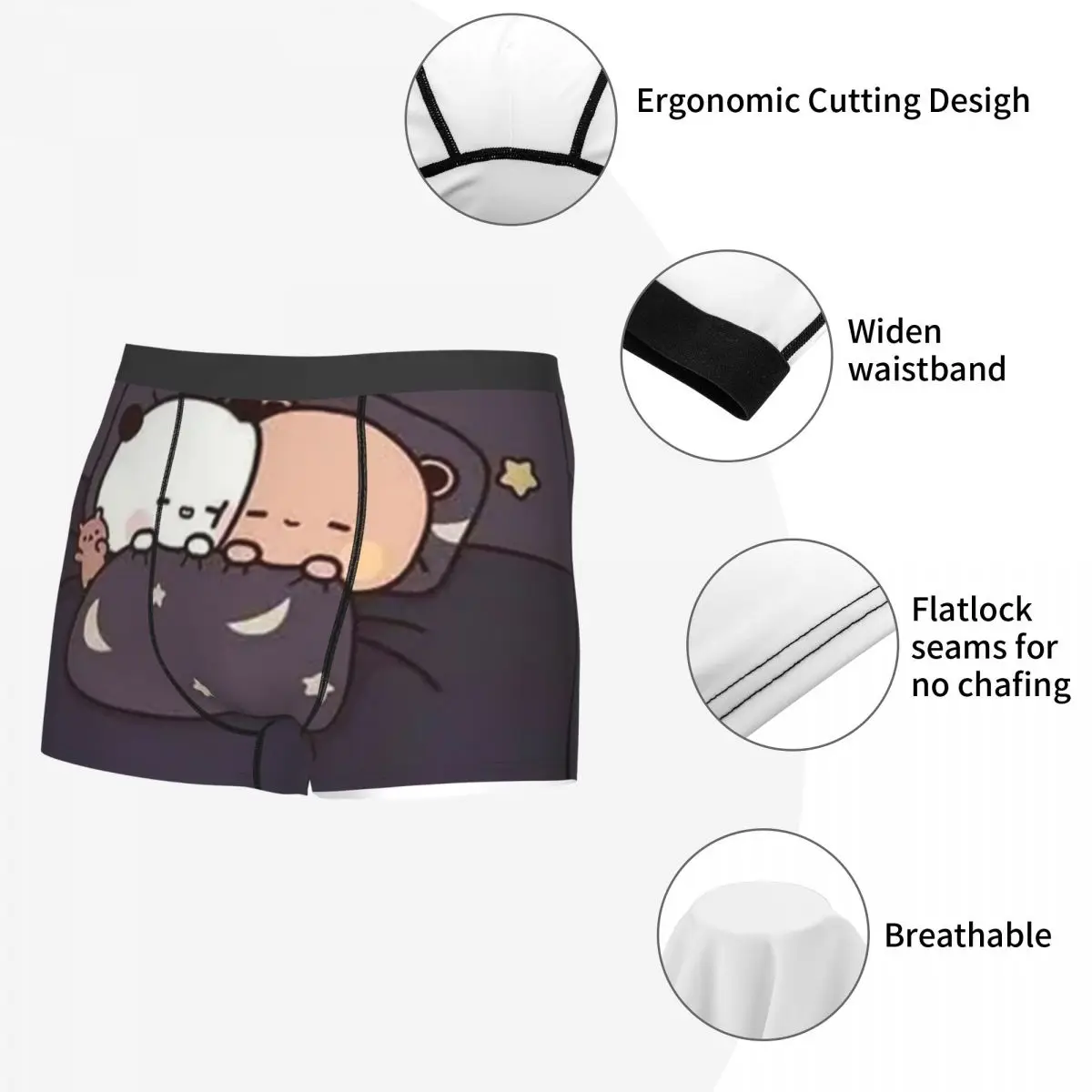 Cub Sleeping Man\'s Boxer Briefs Bubu Dudu Cartoon Highly Breathable Underwear High Quality Print Shorts Birthday Gifts