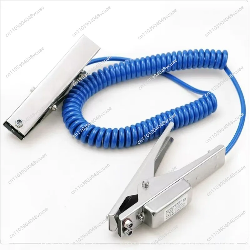 clip-de-mise-a-la-terre-statique-antideflagrant-clip-de-cable-d'alarme-de-ceinture-sonore-et-lumineuse-en-acier-inoxydable-antistatique-chimique-de-station-service