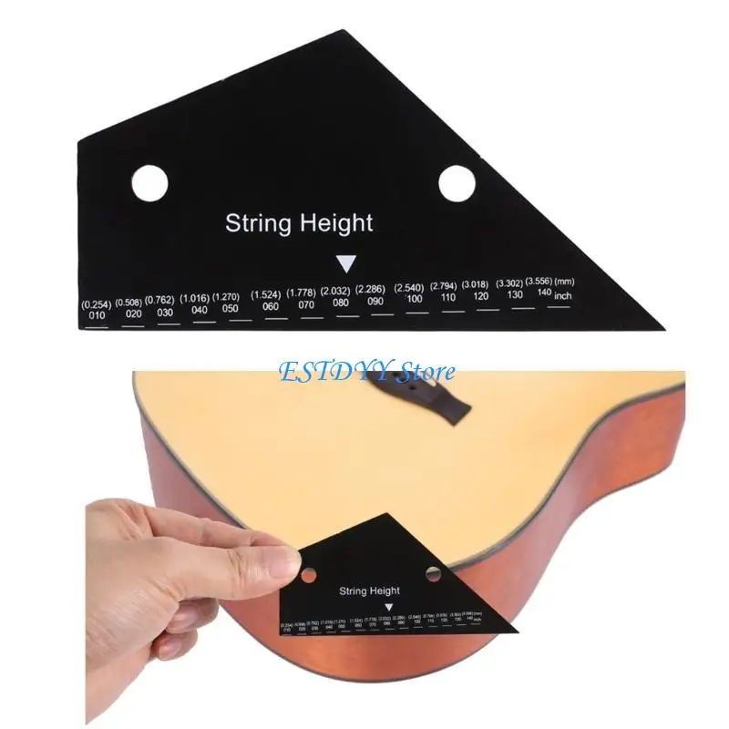 

G6DE String Action Ruler Gauge Guitar Fret Leveling Ruler Fret Catcher Luthier Tool
