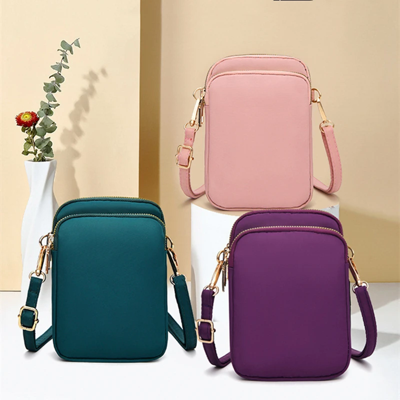

Fashion Women Crossbody Zipper Mobile Phone Shoulder Bag Lady Female Multifunction Handbag Wrist Purse New 2023 Sports Wallet
