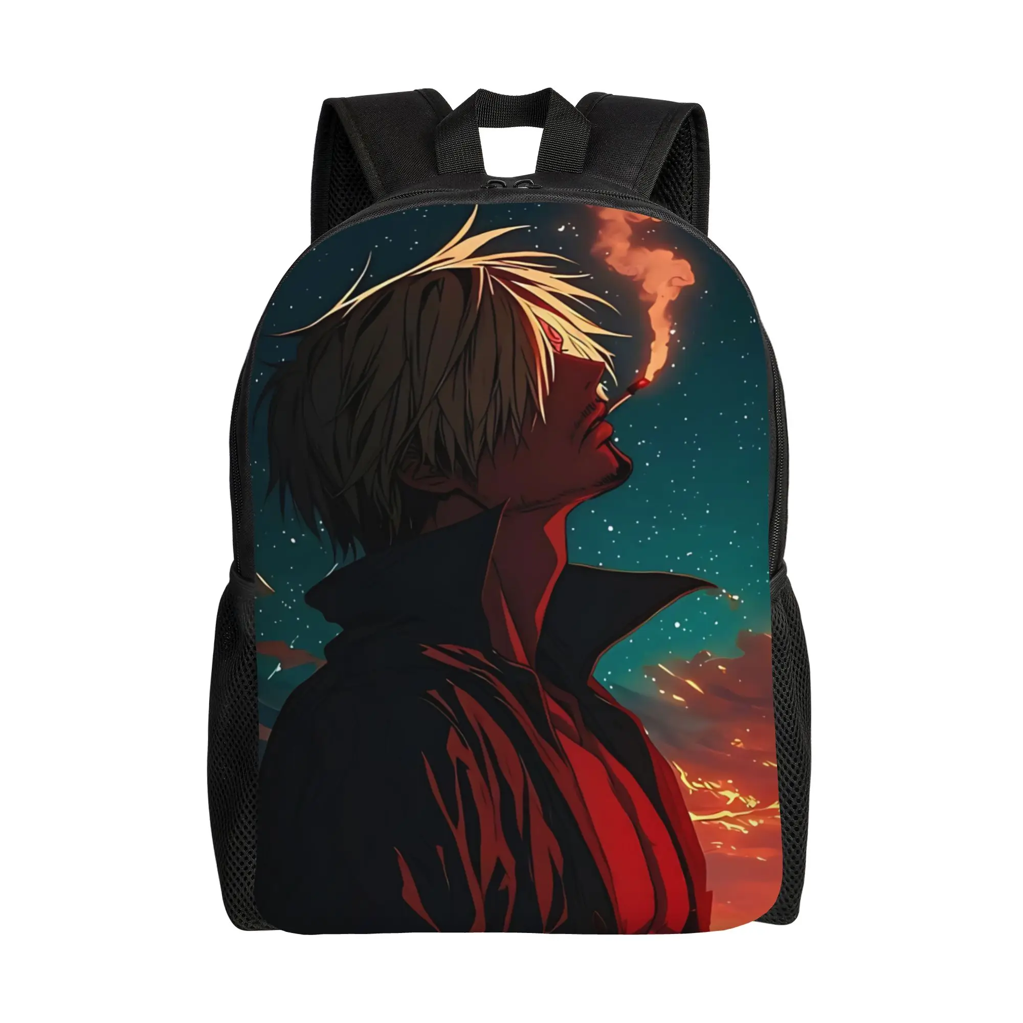 

1PC Fashion Backpacks One Piece Sanji Daypack funko Harajuku Design For Work Retro Washable Rucksack