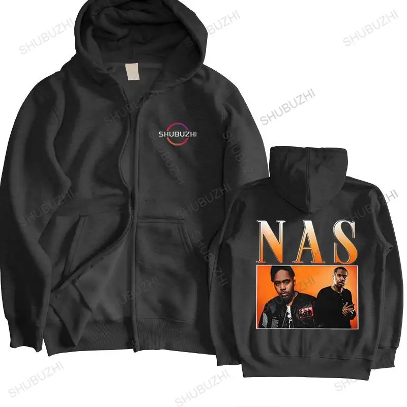 Cool Vintage Nas Illmatic zipper Men warm coat Pure Cotton hoody Leisure Hip Hop Rap hoodie Graphic pullover Clothing Merch