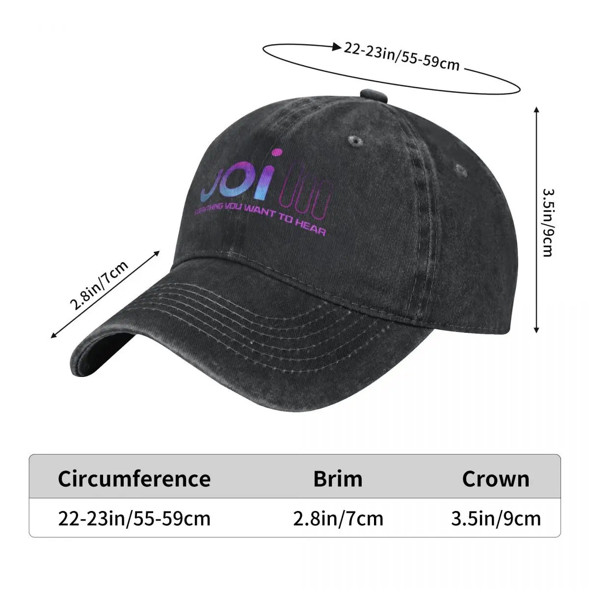 Blade Runner 2049 Joi Sci-Fi demin Cap Outdoor Adventures Caps Men Men's Baseball Cap