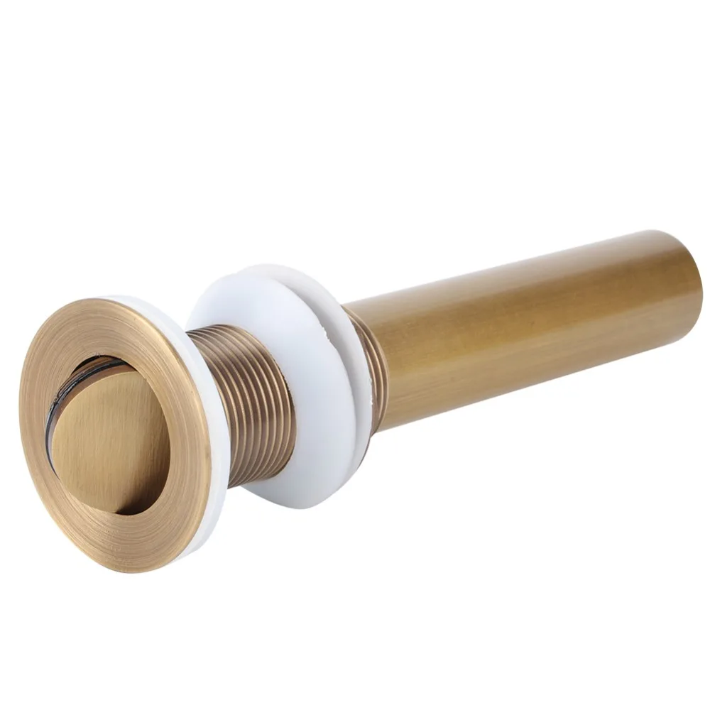 Brass Material Basin Drain Stopper Flap Type Antique Brass Bathroom Drain Stopper Without Overflow Rust Proof Drain Stopper