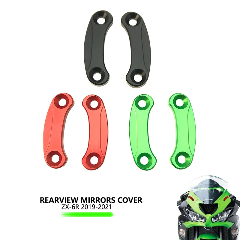 2021 ZX6R Rearview Mirror Base Cover Windshield Drive Mirror Hole Cover Fit For Kawasaki Ninja 636 ZX-6R ZX 6R 2019 2020 2021