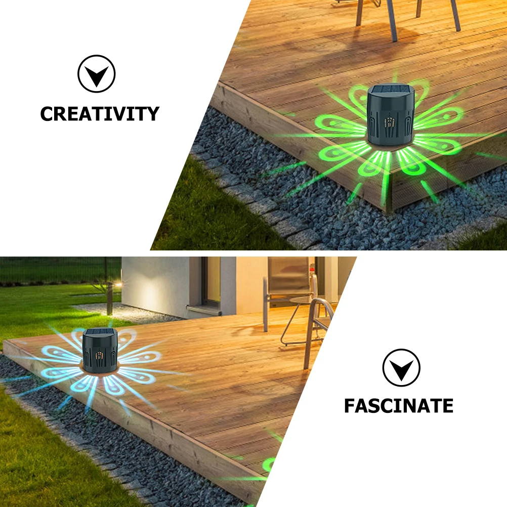 

Solar Powered Outdoor Wall Light Deck Fence Led Solar Light For Garden Backyard Pathway Patio Yard Bright Flower Pattern