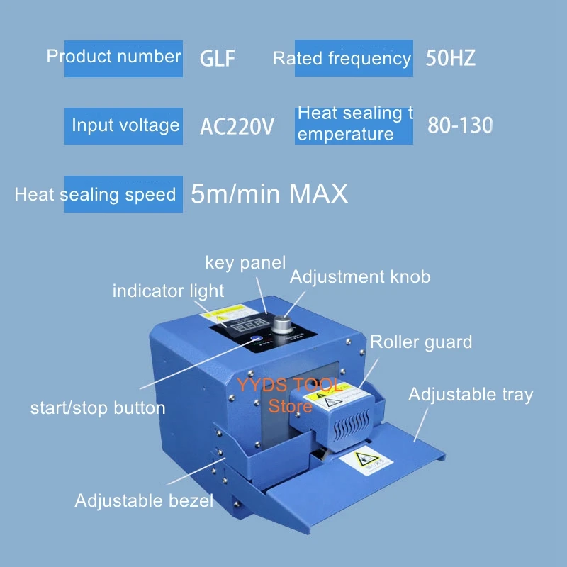 

Small automatic continuous bag sealing machine nougat aluminum foil egg yolk crisp plastic bag sealing machine