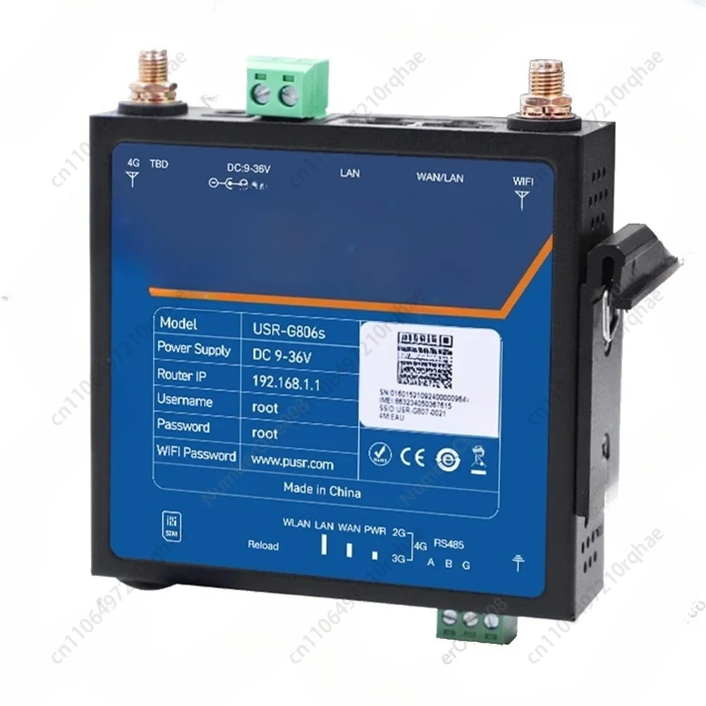 جهاز توجيه صناعي 4G LTE USR-G806S جهاز إنترنت الأشياء المنفذ التسلسلي RS485 LAN إلى 4G محول WiFi يدعم Modbus RTU إلى TCP