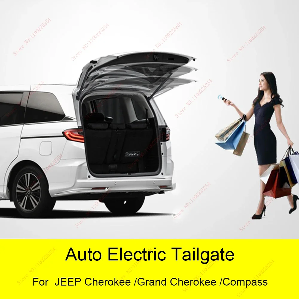 Elevador de puerta trasera eléctrico inteligente para JEEP Cherokee Compass, Control remoto, botón de asiento de transmisión, juego de Control de altura para evitar pellizco