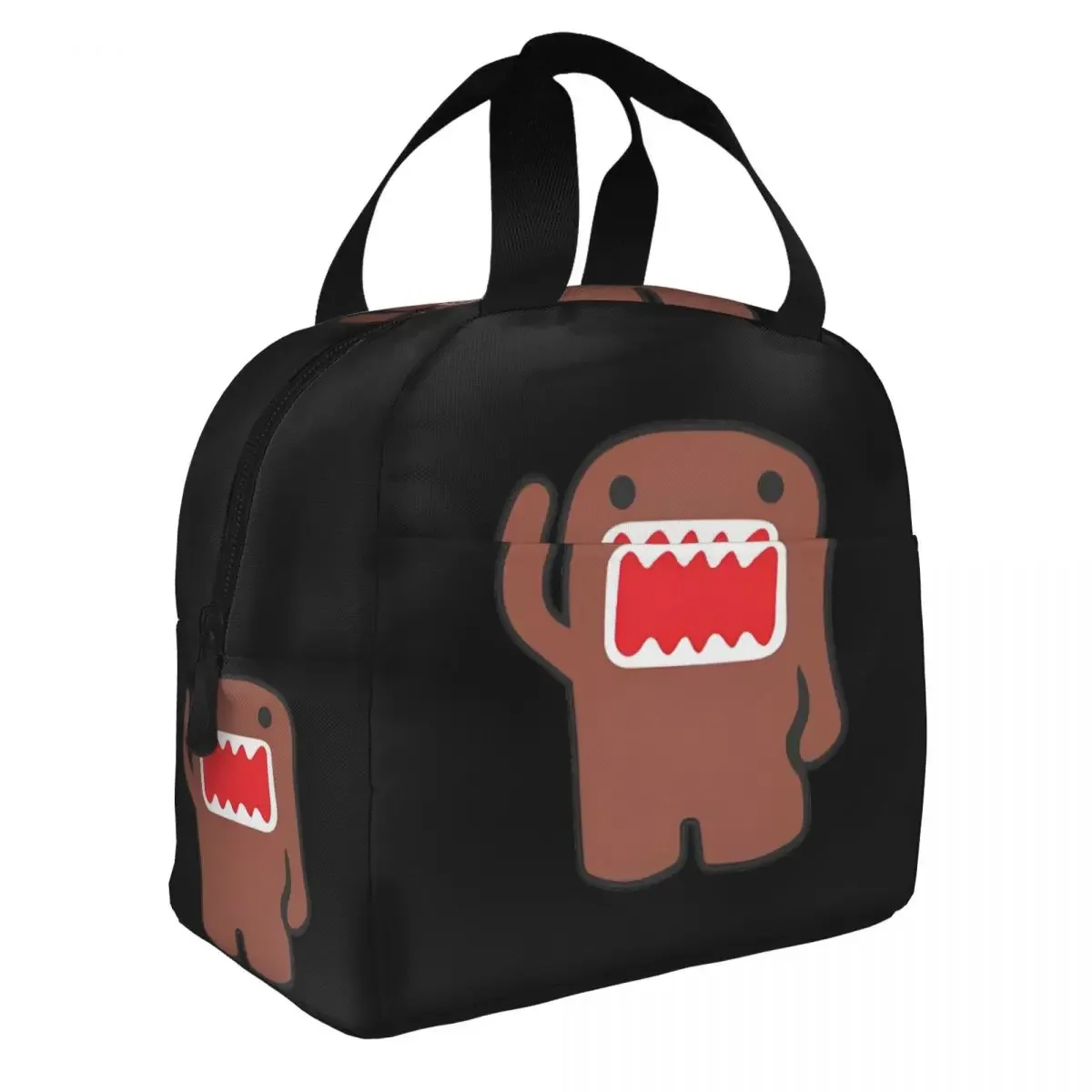 Domo Kun Doll Face Niedliche isolierte Lunchtasche, hohe Kapazität, Essensbehälter, Kühltasche, Tragetasche, Lunchbox, Arbeit, Outdoor, Lebensmittelaufbewahrungstasche