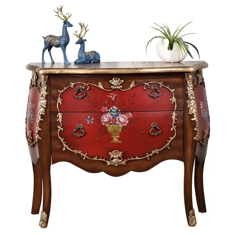 

Living Room Partition Decoration Burlywood Two-Drawer Side Cabinet Chest of Drawers Foyer Corridor Entrance Cabinet