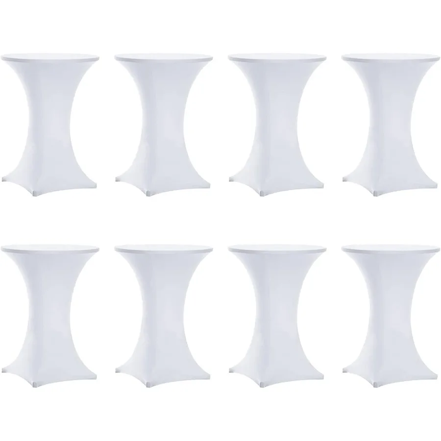 

Tina 8 упаковок 36x43 дюймов Highboy спандекс чехлы для коктейльных столов белые, эластичная коктейльная скатерть для круглых столов (8 шт. 36x