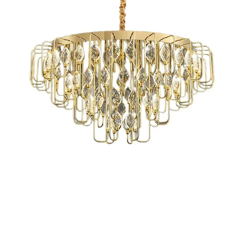 

Italian light luxury crystal chandelier, designer creative restaurant high-end modern simple living room light