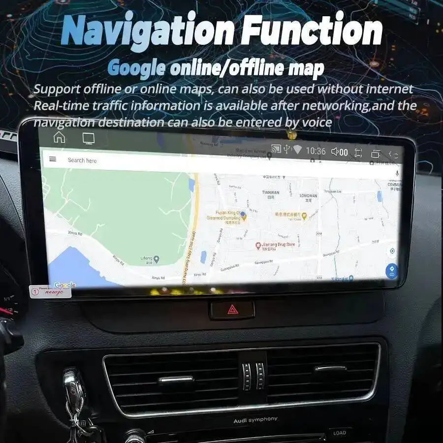 Android Navigation Head Unit Multimedia 12.8inch For Audi Q5 A4 2009-2017 Wireless CarPlay Car Radio Bluetooth Ultra-thin Screen