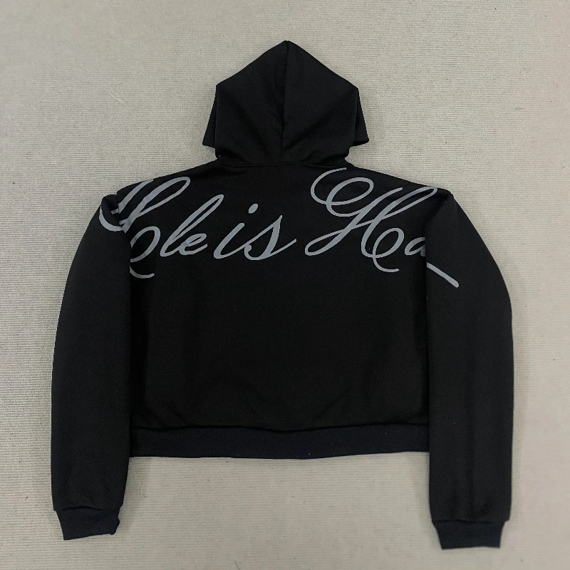 

Y2K модный осенний приталенный кардиган на молнии в стиле ретро с капюшоном, короткое верхнее пальто, корейская толстовка с длинными рукавами и буквенным принтом, мужская и женская