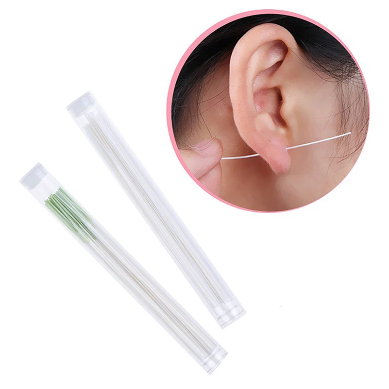 60Pcs Herb Solution Paper Floss Ear Hole Aftercare Tools Kit Disposable Earrings Hole Cleaner Piercing Jewelry Ear Cleaning Tool